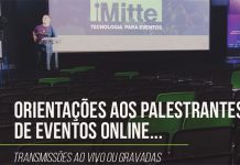 Orientações aos palestrantes de eventos online