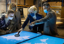 Exposição pronta para ser instalada no Pavilhão Alemão da Expo Dubai 2020