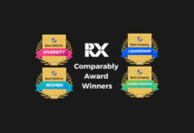 RX fatura quatro prêmios Comparably em diferentes categorias