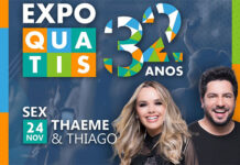 Expo Quatis 2023 já tem confirmado Thaeme e Thiago e mais atrações