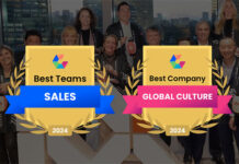 RX foi nomeada nos prêmios de Melhor Empresa para Cultura Global e Equipes de Vendas pela Comparably