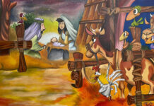 Mercadão recebe exposição de grafite com temas natalinos