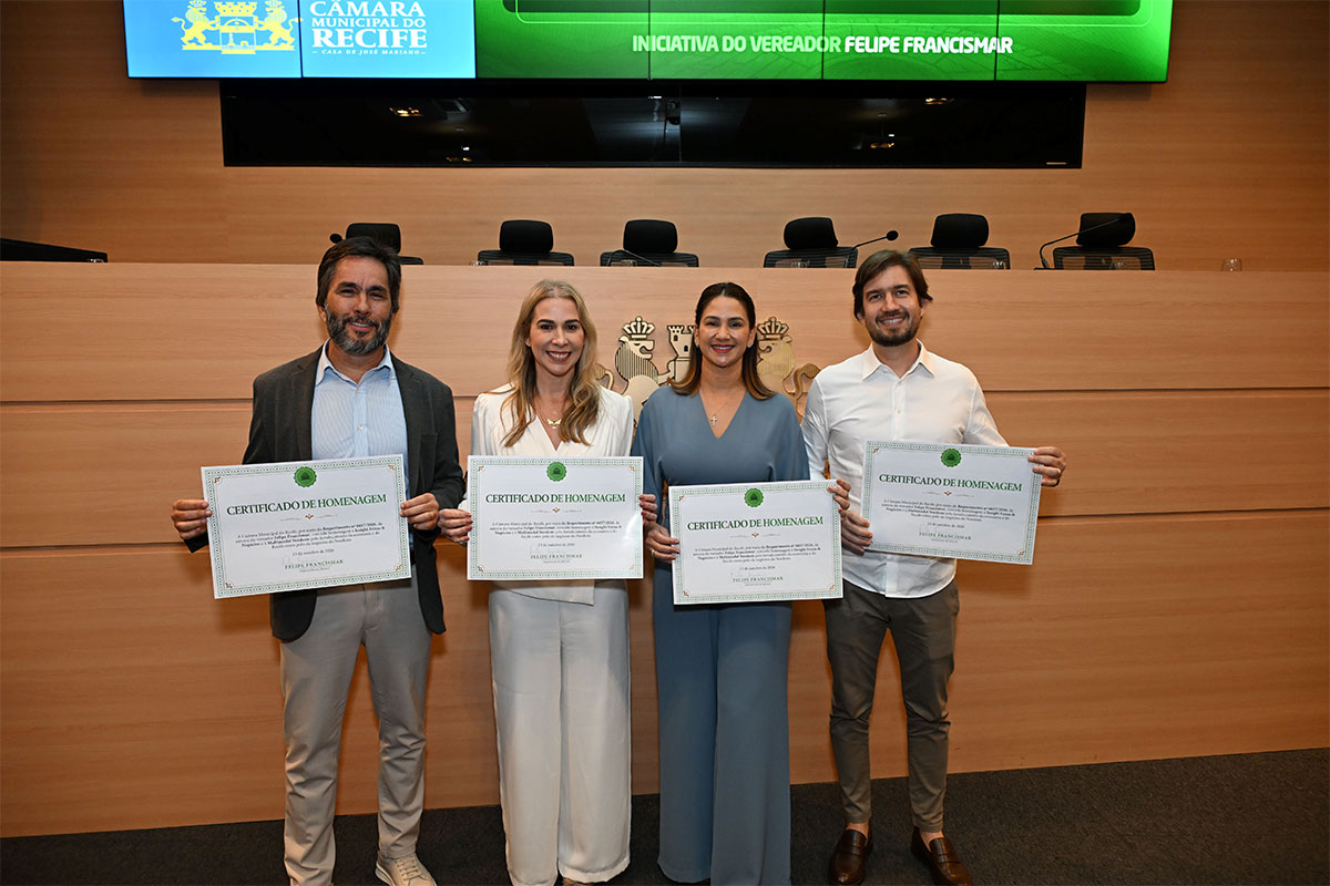 Câmara do Recife homenageia Insight Feiras & Negócios por contribuição à economia pernambucana